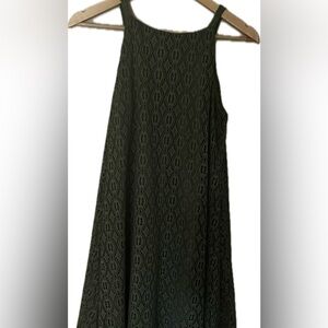 Luxology green lace crochet sleeveless dress size 8